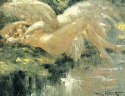 Louis Lcart Leda and the Swan oil on canvas